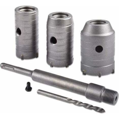 Scie à Cloche Trépan, diamètre 30mm, 40mm, 50mm Set de Scies Cloches, Trépan Béton 350 mm SDS Plus Tige d'Extension Pointe en Carbure de Tungstène, Scie Cloche pour Brique Pierre Béton Ciment (1/4)