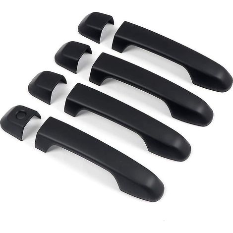 Cache de poignée de porte extérieure pour Prado J150 2010-2019, sans trous pour clé intelligente, noir. (1/5)