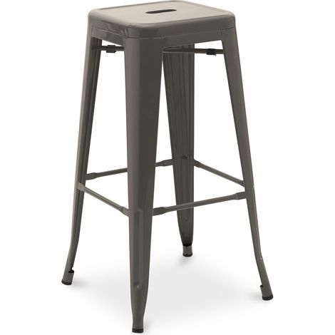 Barhocker – Industrial Stil – Stahl – 76 cm – Stylix Dunkelgrau