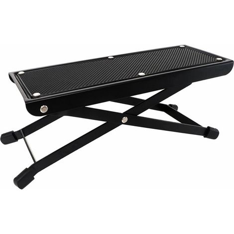 Repose-pieds pour guitare, réglage de la hauteur en quatre positions, pédales en caoutchouc antidérapantes, pédales de guitare pliables en métal haute résistance. (1/5)
