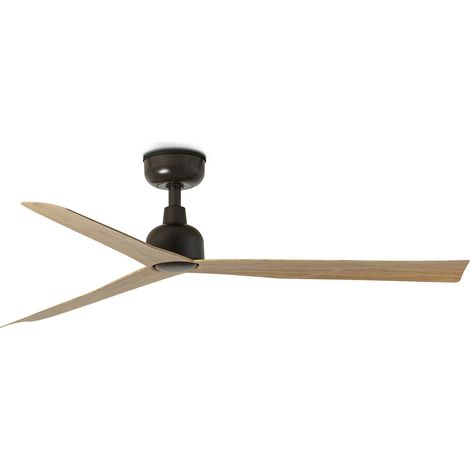 Faro Marine Ventilateur de plafond intelligent Marine 125 cm, marron foncé, pales en chêne, IP44