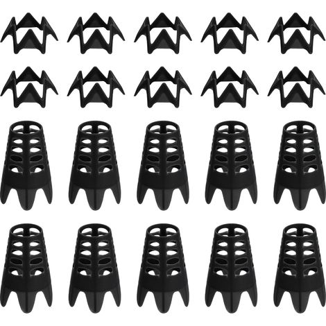 Lot de 20 tees de simulateur de golf en plastique noir : idéaux pour l’entraînement sur tapis, sur gazon synthétique extérieur en hiver et sur practice.( 10 x Haut,10 x Court) (1/5)