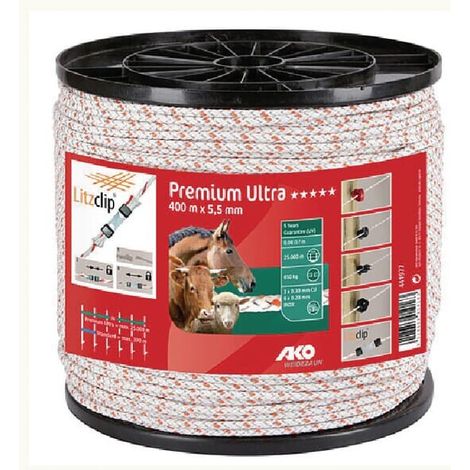 Premium Ultra Seil, 5,5mm,400m weiß/grün 6xniro 0,2+3xCU0,3 (1/2)