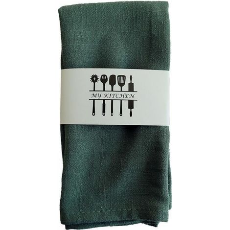 Serviette En Tissu - 40 x 40 cm - En Lin Coton - Pour Repas Familiaux Buffets Et Réceptions - Lot De 1 (1/5)