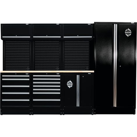 Draper 32519 BUNKER 15 Piece Modular Storage Combo with Worktop, 2955mm