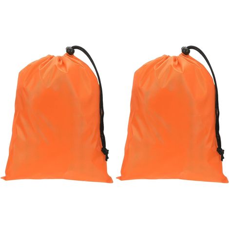 2 Pièces Sac À Linge En Polyester 30 x 23 cm Sac De Voyage Orange (1/5)