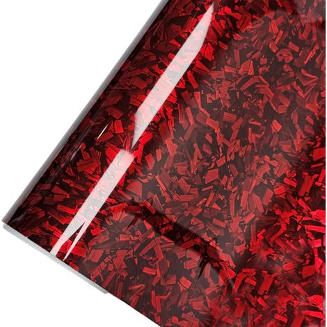 Covering Voiture Forgé, 150 x 30cm Rouge Brillant Film Covering Carbone en Vinyle, Autoadhésif Imperméable sans Bulles, Autocollant pour Tuning Décoration de Auto, Moto, Vélo  Protection voiture, Cove (1/5)