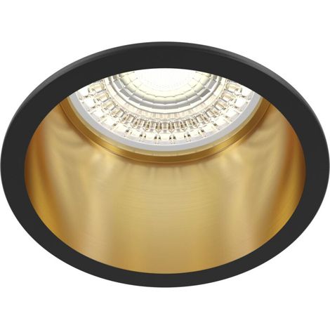 Maytoni Reif Reif tecnico nero con faretto da incasso oro