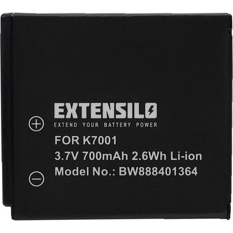 EXTENSILO Akku Ersatz für Medion VG0376122100001 für Kamera (700 mAh, 3,7 V, Li-Ion) (1/3)