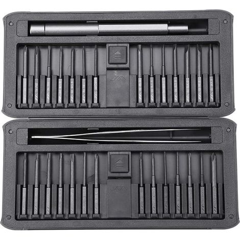 30 sur 1 Précisions polyvalentes Tournevis Kit Réparation Tool de réparation DIY Vis Tour Set W/Tweezers Poignée en Alliage d'aluminium (1/5)