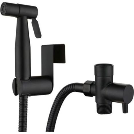 Bathroom Handheld Bidet Sprayer, Bathroom Handheld Bidet Sprayer Set, Bathroom Shower Head with Hose, Black (1/5)