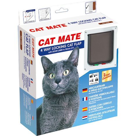 K&F CAT MATE 235W PUERTA GATO 4 POSICIONES BLANCO 192 X 200MM
