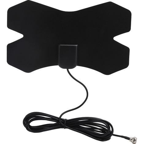 Antenne TV numérique HD intérieure avec amplificateur de signal, réception de signal à gain élevé, noire (1/5)