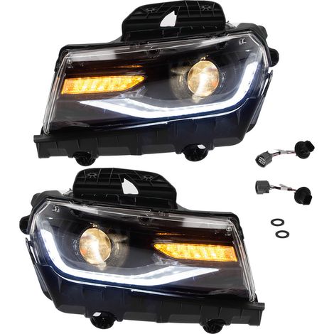 Paire de projecteurs de voiture LED, assemblage de phares IP67, adaptés à la Camaro 2014 – 2015 LHD (1/5)