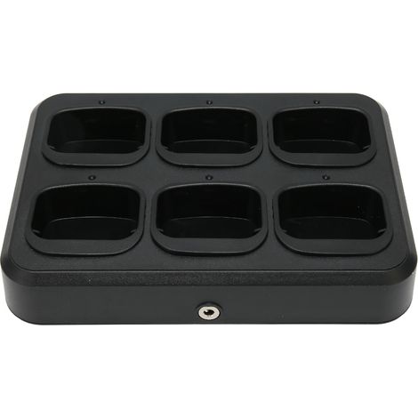 Chargeur multiple pour talkie-walkie à six voies, dissipation thermique rapide, sortie 500 mA, alimentation CA 100-240 V, base de chargeur multiple pour MD-380 (prise européenne). (1/5)
