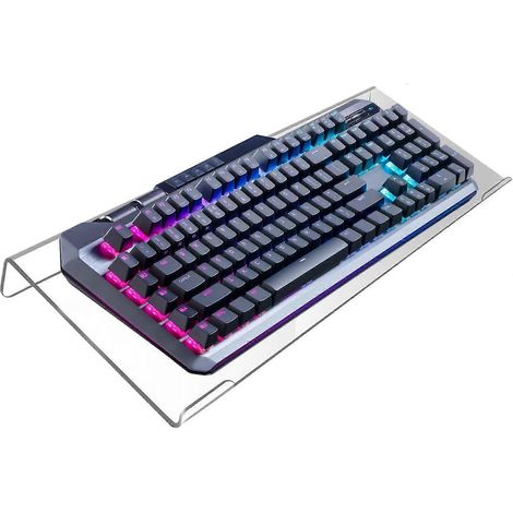 Support de clavier incliné en résine acrylique transparente antidérapante, rehausseur de bureau pour ordinateur, frappe confortable (1/5)