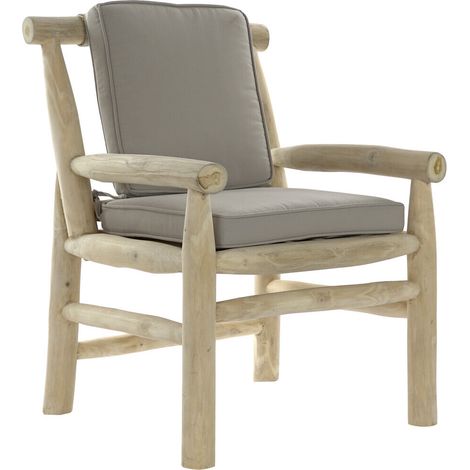 Sillon Teca Poliester 65X80X92 Gris Claro (1/5)