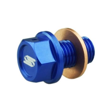 Bouchon de vidange d'huile SCAR RACING avec aimant pour KTM SX/SXF/EXCF, HUSQVARNA TC/TX/FE/FX, GAS GAS MC/EC/EX, couleur bleue
