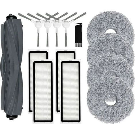 Dreame Bot L10 Prime / L10S Pro, Rouleau Principal, Brosse LatéRale, Filtre Hepa, Chiffons de Vadrouille, Accessoires de Chiffons (1/4)