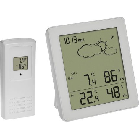 TFA Dostmann CLEAR 35.1168.02 Funk-Wetterstation Vorhersage für 12 bis 24 Stunden Anzahl Sensoren ma (1/5)