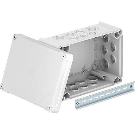 OBO Bettermann Caja de derivación de cables con tapa alta 285x201x139 polipropileno / policarbonato gris claro RAL 7035, 2007718