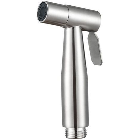 1 doccetta, soffione doccia in acciaio inox, spruzzatore bidet per WC, doccetta a mano, argento (1/4)