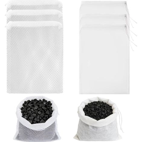 Aquarium Filtre Maille, 8 Pièces, Sacs 145 Microns Nylon Sac À Filtre Avec Cordon Pour Aquarium, Sacs Filtrants À Haut Débit Pour Charbon Actif (1/3)