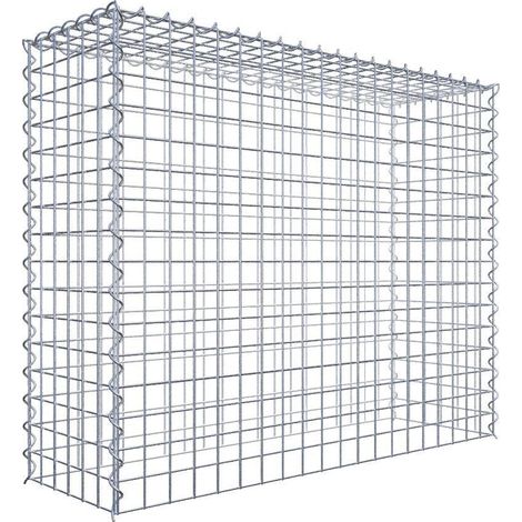 Gabiondeco - Gabion - Element de prolongation en hauteur 100 cm x 80 cm x 30 cm (L x H x P). maille 5 x 5 cm. Spirale. Attention : il manque une grille - Made in Germany (1/5)