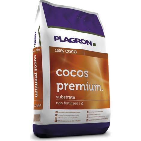 Coco Premium 50 litres – Substrat de culture pour cultures rapides – Capacité de rétention d'eau supérieure – Améliore la structure du sol – Plagron