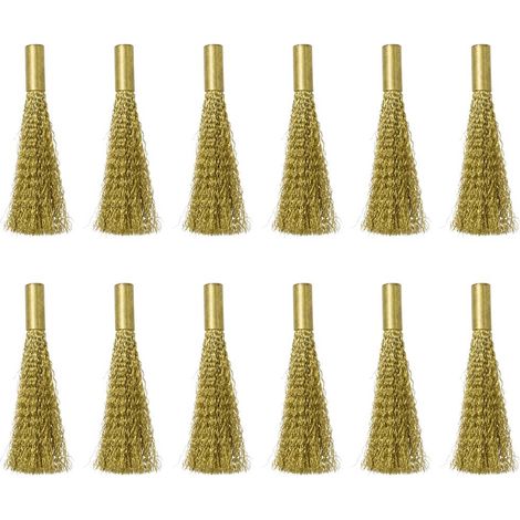 TOOLCRAFT TO-5864076 - PENNELLO DI RICAMBIO PER GOMMA IN FIBRA DI VETRO, CONFEZIONE DA 12 (FILO DI OTTONE) DA 4 MM, DIAMETRO 4 M (1/5)