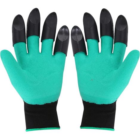 Guanti da lavoro per uomo e donna, un paio, guanti da giardinaggio impermeabili con artigli, per scavare nei campi, adatti al lavoro manuale, 8 artigli, presa forte. (1/5)