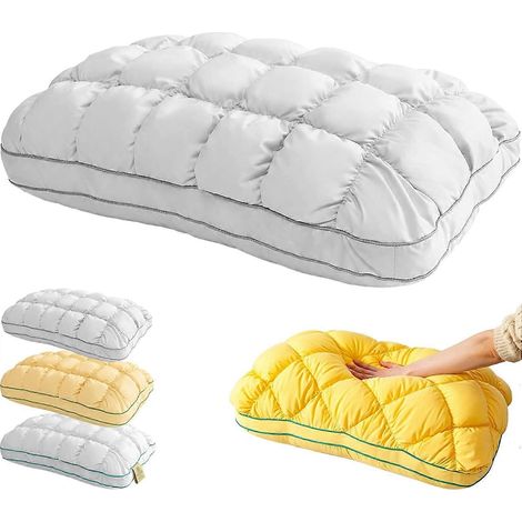 Oreiller Cloud Align 70x70 cm gris moelleux et doux rafraîchissant au toucher matelassé pour sommeil réparateur des adultes (1/5)