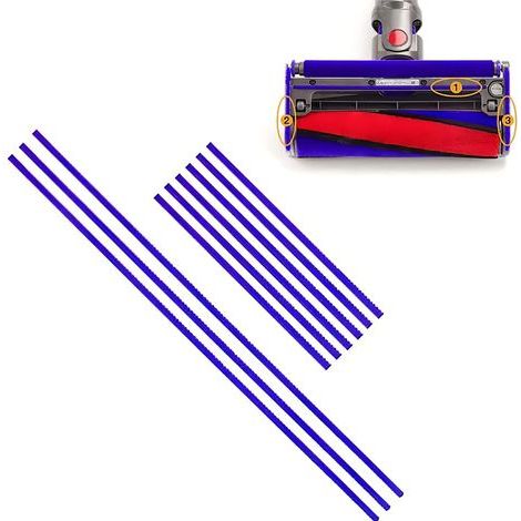 9er-Pack weiche Plüsch-Staubsauger-Ersatzstreifen für Dyson V6, V7, V8, V10, V11 – 3 lang (24 cm), 6 kurz (12 cm) (1/5)