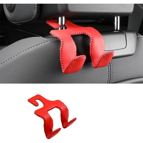 Crochet de siège arrière, Crochets de voiture pour appuie-tête Universal Seat Retour Crochets Cintres Siège voiture Appui-tête Crochets Organisateur de Siège Arrière de Siège de Voiture-Rouge (1/5)