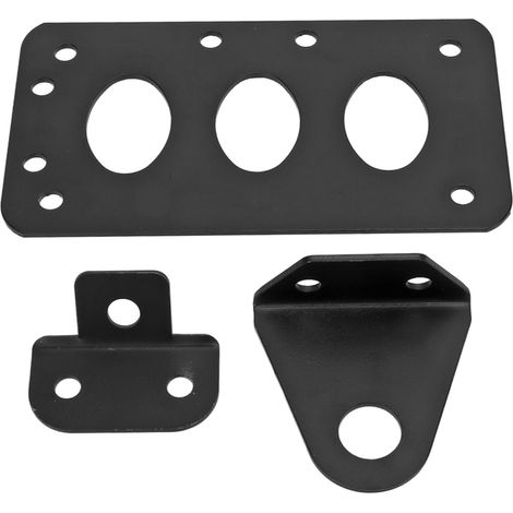 Kit de support universel pour feu stop de moto, fixation latérale, support de plaque d'immatriculation, remplacement pour Fatboy Iron 883, noir (1/5)