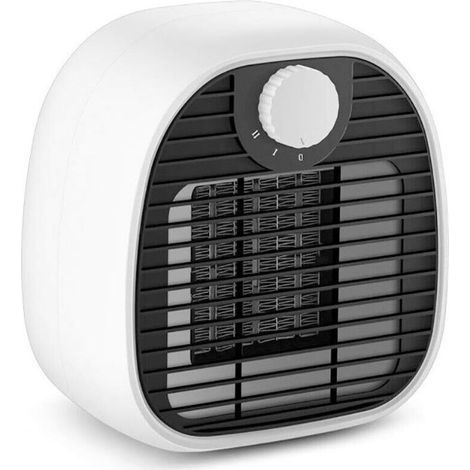 Mini Chauffage Soufflant, Radiateur Soufflant Électrique 400W Radiateur de Bureau Petit Radiateur Domestique Chauffage Électrique de Bureau Chauffe- Espace Personnel Mini Ventilateur(blanc) (1/5)