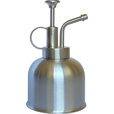 Pflanzennebel Sprühflasche Edelstahl Pflanzensprüher, Kleine Gießkanne Pflanzensprühflasche Moderne Gartenwerkzeuge für Zimmer-Topfpflanzen Bewässerung und Sprühen (1/5)