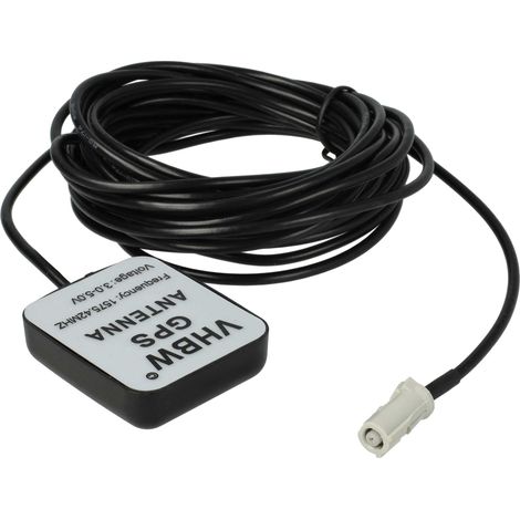 vhbw GPS Antenna compatible with Pioneer AVIC-X1BT, AVIC-X1, AVIC-HD3, AVIC-D3 Car Sat Nav with AVIC Connector - Magnetic Base, 5 m Black