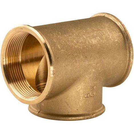 Messing Gewinde-Fitting T-Stück 2"IG - 2"IG - 2"IG (DN 50) - schwere Ausführung