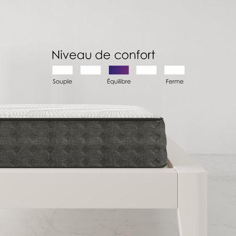 Iztoss – Matelas mémoire de forme 180x200cm – Épaisseur 15 cm – 7 zones de confort – Mousse haute densité respirante – Soutien ergonomique