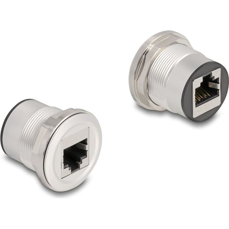 Delock Acoplador hembra RJ45 empotrable Cat.6 STP aluminio