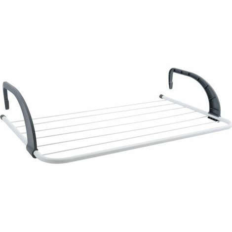 Etendoir balcon 5M Acier Blanc & Noir MSV