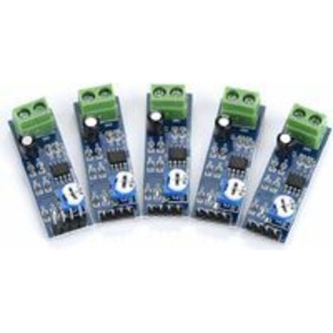 5PCS LM386 Module Amplificateur Audio, 512V, 200 Gain, LM386 Audio Amplifier, Module d'Amplificateur de Puissance Audio Stéréo pour Arduino LM386, L1P8 (1/5)