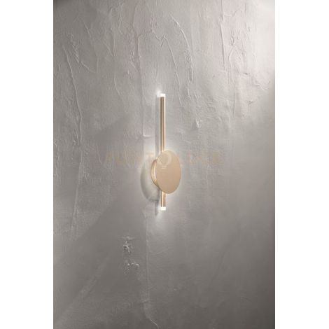 APPLIQUE JAMES A LED ORO 3000k 560w 16w DIMMERABILE D.15CM H. 40CM
