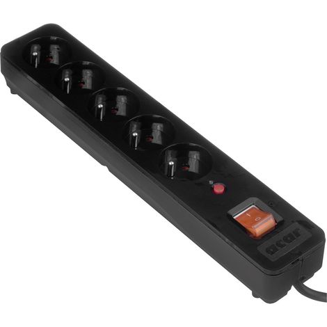 ACAR X5 power extension 5 m 5 AC outlet(s) Indoor Black (1/4)