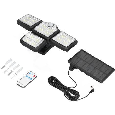 Lampe solaire LED pour cour extérieure, jardin, éclairage public à détection de mouvement pour garage (1/5)