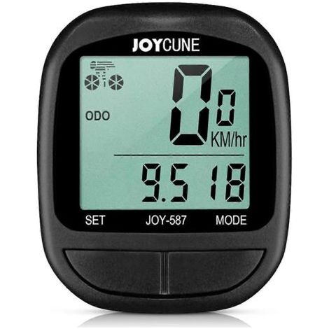 Kabelgebundener, wasserdichter Fahrradcomputer mit Tachometer, Kilometerzähler und Stoppuhr (1/4)