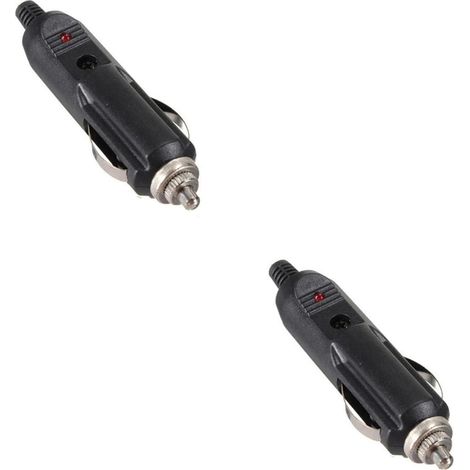 Prise Allume-Cigarettes - 12 V - 24 V - Cuivre Pur - 20 A - 180 W - Pour Voiture et Camion - Lot de 2