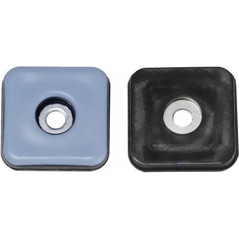24 patins en téflon pour meubles, 25 mm, avec vis, en PTFE. Patins amortisseurs pour pieds de chaise, fixation carrée, pour chaise de bureau ou sol. (1/5)