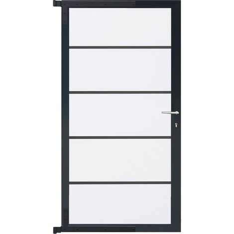 FARÖ-Tor-Komplettset 90 x 175 cm, weiß/anthrazit